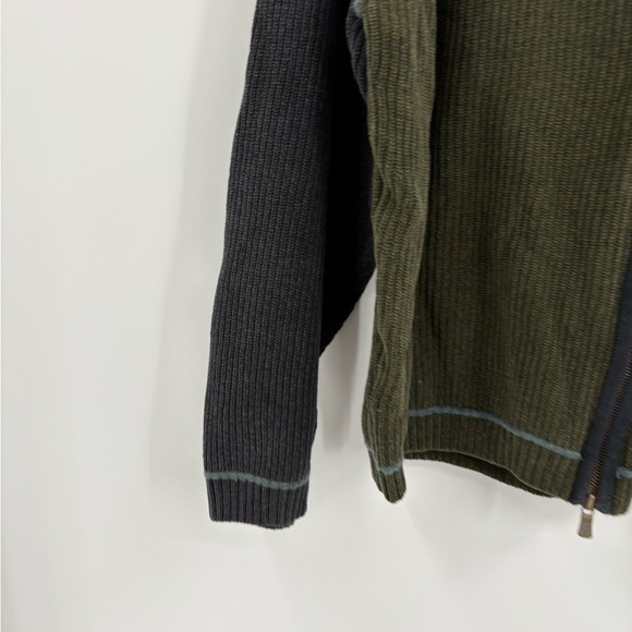 Tommy Bahama Men’s Black Cotton Green Full Zip Sweater Jacket Black Size Xl - Picture 4 of 16